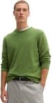 Rundhalspullover MARC O'POLO "aus gesprenkeltem Tweedgarn", Herren, Gr. S, forest