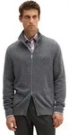 Cardigan MARC O'POLO "aus Bio-Baumwoll-Schurwoll-Mix", Herren, Gr. S, grau (graphic