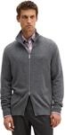 Cardigan MARC O'POLO "aus Bio-Baumwoll-Schurwoll-Mix", Herren, Gr. S, grau (graphic