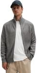 Cardigan MARC O'POLO "aus Bio-Baumwoll-Schurwoll-Mix", Herren, Gr. S, grau (medium