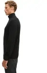Troyer MARC O'POLO "aus weichem Bio-Baumwoll-Schurwoll-Mix", Herren, Gr. S, schwarz,