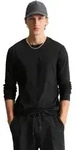 Langarmshirt MARC O'POLO DENIM "aus geripptem Bio-Baumwoll-Jersey", Herren, Gr. S,