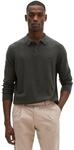 Langarm-Poloshirt MARC O'POLO "aus softem Bio-Bauwoll-Schurwoll-Mix", Herren, Gr. M,