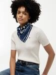 Tommy Hilfiger Modetuch "TOMMY SCRIPT SILK SQUARE" aus reiner Seide