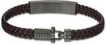 Armband POLICE "Wrath", braun (braun, gunfarben), Armb&auml;nder, Herren, 22cm,...