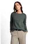 Sweater TOM TAILOR, Damen, Gr. XL, gr&uuml;n (schwarz olive melange), Sweatware,