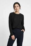 Langarmshirt ONLY "ONLSMILLA LIFE L/S TOP JRS", Damen, Gr. XS, schwarz, Jersey,