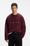 Sweatshirt HUGO "Dewerlong", Herren, Gr. L, rot (schwarz pink654), Sweatware,