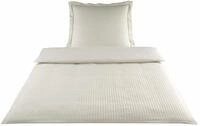 Elegante Bettw&auml;sche "White House" 2 Stk. mit unifarbenen Streifen