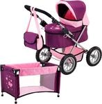 Puppenwagen BAYER "Trendy", lila (schmetterling lila), Puppenwagen, KinderB:41cm