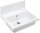 CORNAT Waschbecken mit &Uuml;berlauf, Wandausgussbecken, Breite 55 cm