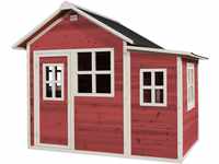 Spielhaus EXIT "Loft 150 rotbraun" Spielhäuser rot (rot, weiß) Kinder Spielhaus