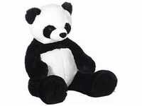 Kuscheltier HEUNEC "Panda Bär schlenkernd 100 cm" Plüschfiguren schwarz (schwarz,