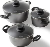 STONELINE Topf-Set Set, 1x Kochtopf &Oslash; 16 cm, 1x Kochtopf &Oslash; 20 cm, 1x Kochtopf &Oslash; 24