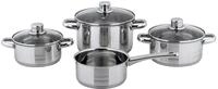 CS Koch-Systeme Topf-Set "BELM" Set, je 1 Kochtopf 16/18/20 cm, 1x Stielkasserolle 16
