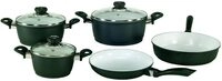 Kr&uuml;ger Topf-Set "Oslo" Set, Fleischtopf 16/20/24 cm, Schmorpfanne 28...