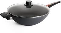 WOLL Wok "MADE IN GERMANY - Diamond Lite" Aluminiumguss &Oslash; 34 cm, mit Glasdeckel,