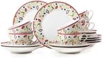 Geschirr-Set RITZENHOFF & BREKER "Kaffeeservice Doppio 18er Set bunt", bunt, 18,