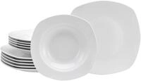 CreaTable Tafelservice "Geschirr-Set Amelie" Geschirr, Teller Set, wei&szlig;, 12 Teile,