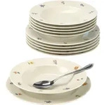 Tafelservice SELTMANN WEIDEN "Teller Set, Geschirr-Set Marieluise", creme, bunt, 12 Tafelservice SELTMANN WEIDEN "Teller Set, Geschirr-Set Marieluise", creme, bunt, 12