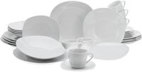 CreaTable Kombiservice "Square Weiss" abgerundete, quadratische Form