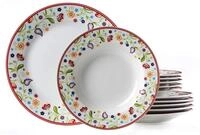 Ritzenhoff & Breker Shanti Servierschale, Salatschüssel ø 23 cm mit Blümchen-Dekor, Moderne