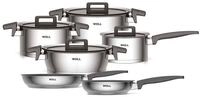 WOLL Topf-Set "Concept" Set, Kochtopf 20/24cm, Bratentopf 24cm, Stieltopf 18cm,