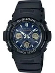 Funkchronograph CASIO G-SHOCK, schwarz (dunkelblau, schwarz), Armbanduhren, Herren,