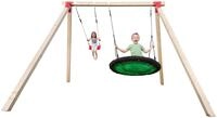 Doppelschaukel WEKA "Tabaluga", beige (natur), Schaukeln, KinderB:340cm H:240cm