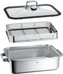 WMF Dampfgartopf "Vitalis, Br&auml;ter Induktion mit Glasdeckel und Silikonrand"