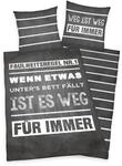 Herding Young Collection Jugendbettw&auml;sche "Faulheit" 2 Stk. Spr&uuml;che- und