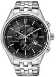 Chronograph CITIZEN, silber (silberfarben, schwarz), Armbanduhren, Herren,