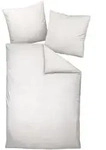 Bettbezug JANINE "Bettw&auml;sche DAVOS 1er Pack" Gr. M, grau (hellgrau), B:155cm