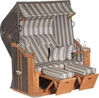 SunnySmart Strandkorb "Rustikal 250 Plus XL" 2 XL-Sitzer, komplett montiert, Oberkorb