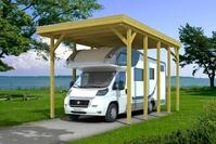 Skanholz Einzelcarport "Friesland" Massivholz 355 cm gr&uuml;n f&uuml;r Caravan