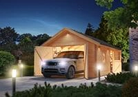 Karibu Garage "Blockhausgarage" BxT: 435x572 cm, 193 cm Einfahrtsh&ouml;he, 38 mm