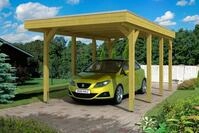 Skanholz Einzelcarport "Friesland" Massivholz 270 cm gr&uuml;n