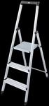 KRAUSE Stehleiter "Solidy" Aluminium, 1x3 Stufen, Arbeitsh&ouml;he ca. 262 cm