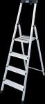 KRAUSE Stehleiter "Safety" Aluminium, 1x4 Stufen, Arbeitsh&ouml;he ca. 285 cm