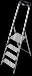 KRAUSE Stehleiter "Safety Plusline" Aluminium, 4 Stufen, Arbeitsh&ouml;he ca. 285 cm