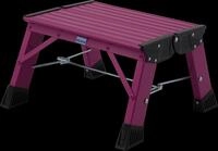 KRAUSE Trittleiter "Treppy Plusline pink" Aluminium, 1x1 Stufen, Arbeitsh&ouml;he ca. 220