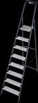 KRAUSE Stehleiter "Securo" Alu eloxiert, 1x8 Stufen, Arbeitsh&ouml;he ca. 370 cm