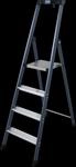 KRAUSE Stehleiter "SePro S" Alu eloxiert, 1x4 Stufen, Arbeitsh&ouml;he ca. 285 cm