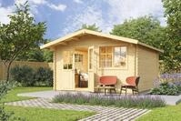Gartenhaus LASITA MAJA "Norderney 3", beige (naturbelassen), Fu&szlig;boden im Gartenhaus,