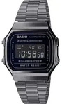 Chronograph CASIO VINTAGE, grau (anthrazit, schwarz), Armbanduhren, Damen,