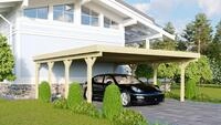 Karibu Doppelcarport ""Classic 2 SET" Stahl-Dach Variante A, kesseldruckimpr&auml;gniert"
