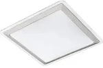 EGLO LED Deckenleuchte "COMPETA 1", wei&szlig; (wei&szlig;, silberfarben, transparent), 1, H: