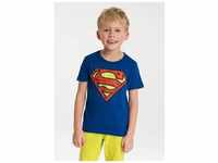 T-Shirt LOGOSHIRT "Superman" Gr. 80, grau Mädchen Shirts T-Shirts mit coolem