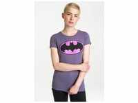 T-Shirt LOGOSHIRT "Batman" Gr. S, lila Damen Shirts Print mit schlichtem
