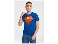 T-Shirt LOGOSHIRT "SUPERMAN - LOGO" Gr. L, blau Herren Shirts T-Shirts mit...